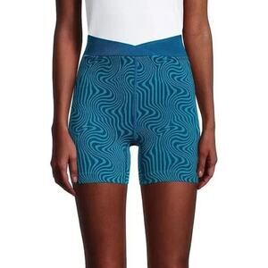 Free People Movement Crossover Waist Jacquard Biker Short Wave Runner Size Small